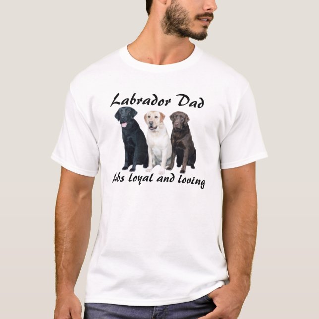 T-shirt Chemise de papa de labrador retriever (Devant)