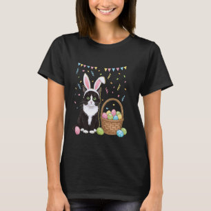 T-shirt Chemise de Pâques Chat Lapin Oreilles Oeufs Hommes