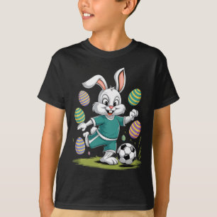 T-shirt Chemise de Pâques de football garçons Enfants Lapi