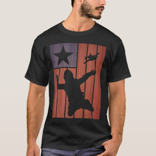 T-shirt Chemise de parachutisme drapeau américain Usa Shi