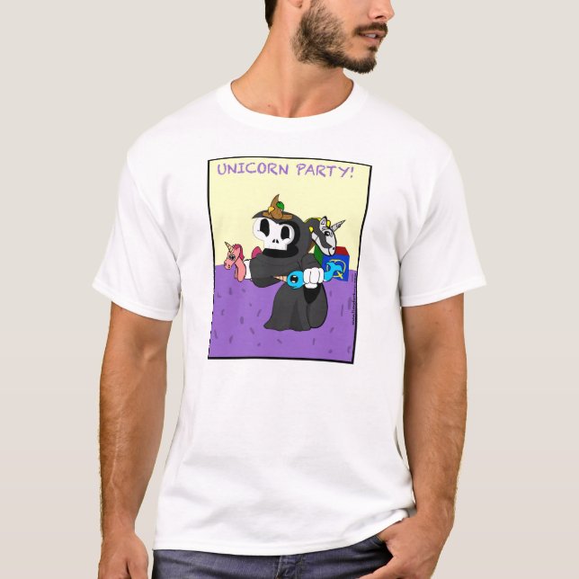 T-shirt Chemise de partie de licorne (Devant)