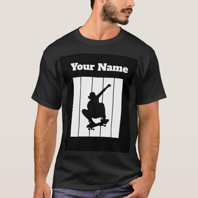 T-shirt Chemise de patinage personnalisée - Nom personnali (Devant)