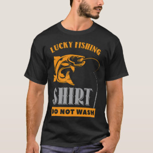 T-shirt Chemise de pêche chanceuse drôle Ne pas laver Pois
