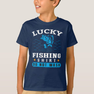 T-shirt Chemise de pêche chanceuse drôle Ne pas laver T-Sh