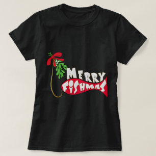 T-shirt Chemise de pêche de Noël amusante - Joyeux Fishmas