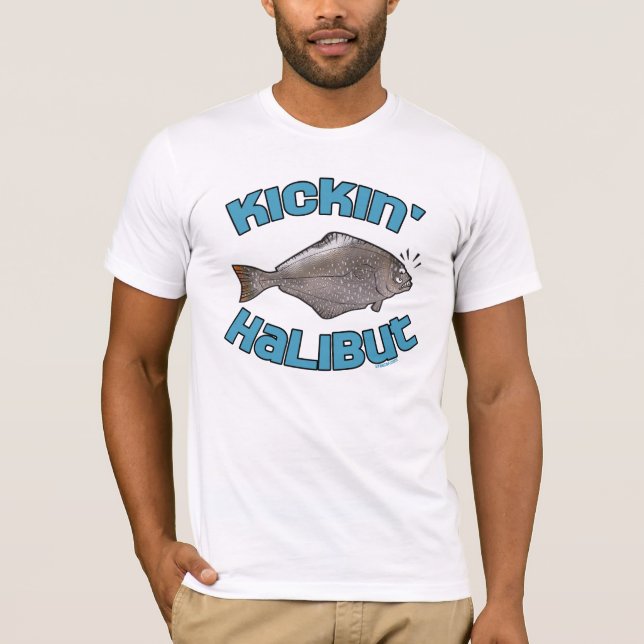 T-shirt Chemise de pêche Kickin' Halibut (Devant)