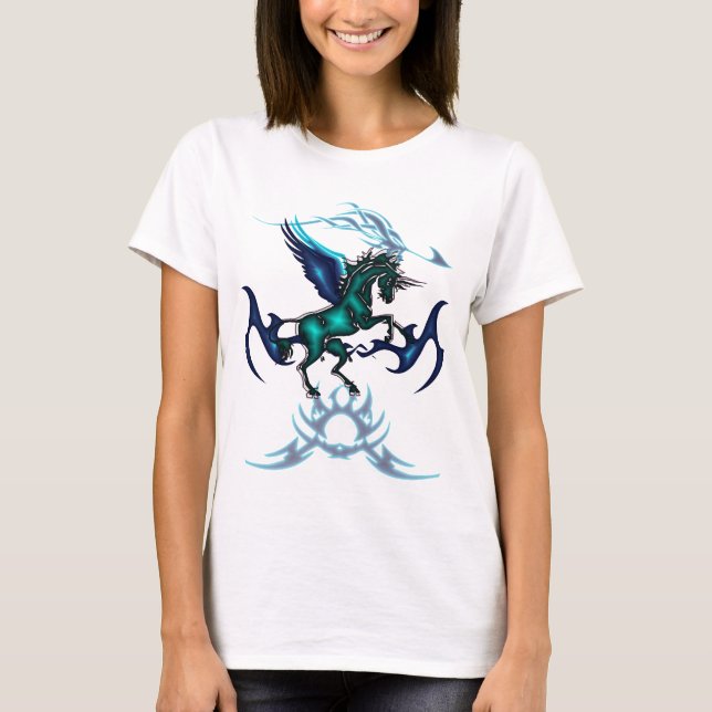 T-shirt Chemise de Pegasus de licorne (Devant)