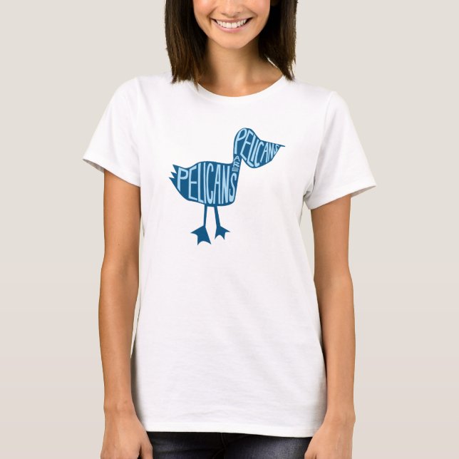 T-shirt Chemise de pélican de coupe de femmes (Devant)