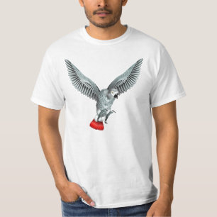 T-shirt Chemise de perroquet de gris africain