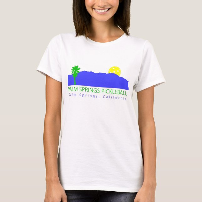 T-shirt Chemise de Pickleball de Palm Springs du coton des (Devant)