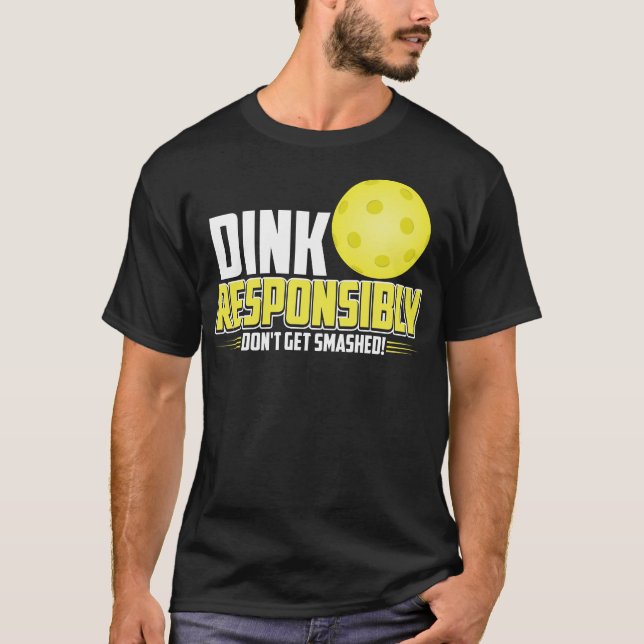 T-shirt Chemise de Pickleball responsable (Devant)
