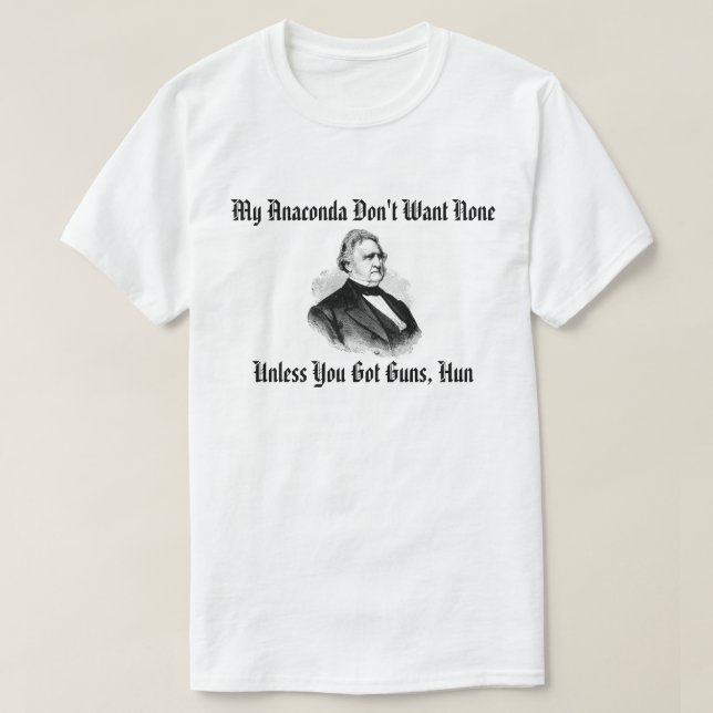 T-shirt Chemise de plan d'anaconda - humour de guerre (Design devant)