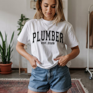 T-shirt Chemise de plombier personnalisée pour collègues,