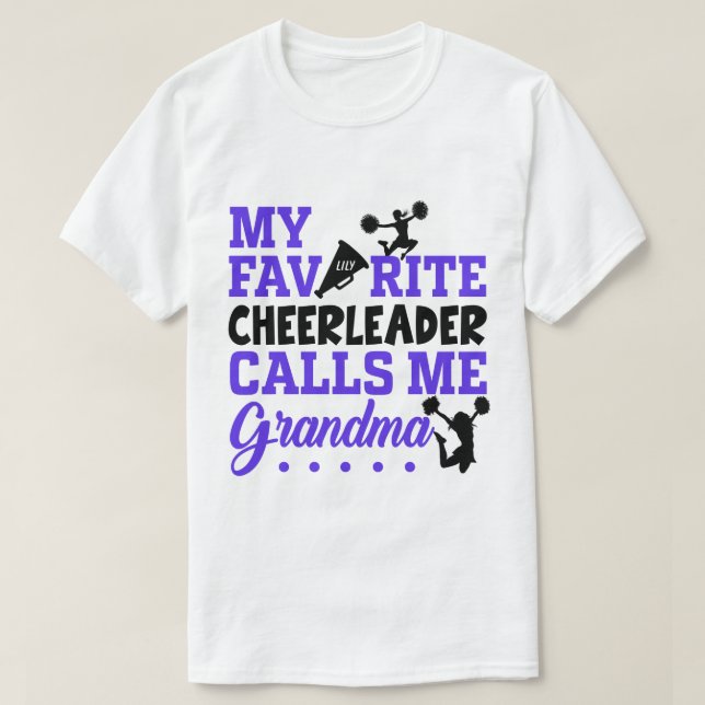 T-shirt Chemise de Pom-pom girl personnalisée RD, grand-mè (Design devant)