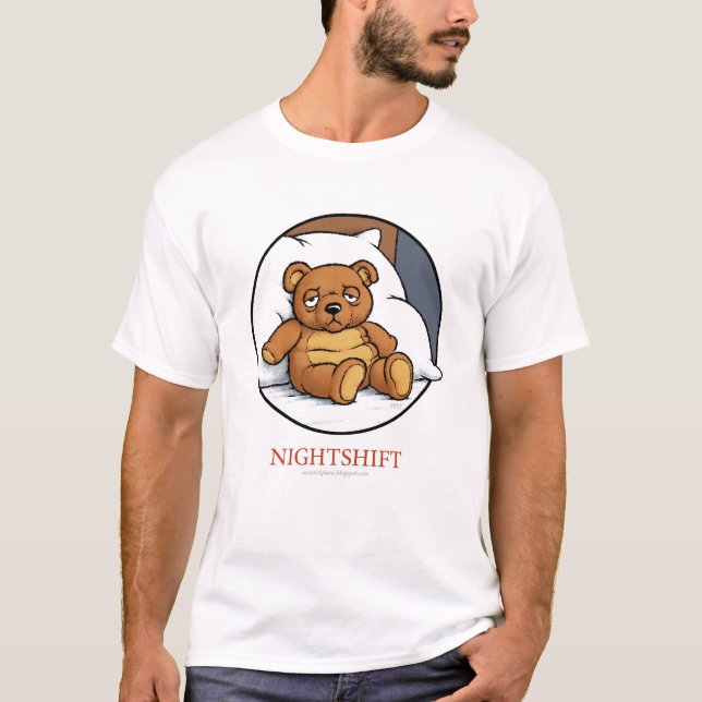 T-shirt Chemise de poste de nuit (Devant)