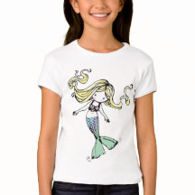 Chemise de poupée pour bébé Little Mermaid Girls