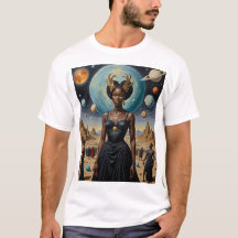 Chemise de Pourcentage Cosmique de la reine planét