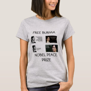 T-SHIRT CHEMISE DE PRIX DE PAIX D'AUNG SAN SUU KYI NOBEL