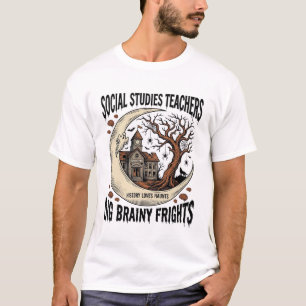 T-shirt Chemise de professeur d'études sociales Épouvantai
