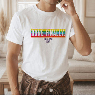 T-shirt Chemise de promo à rayures arc-en-ciel minimale FA