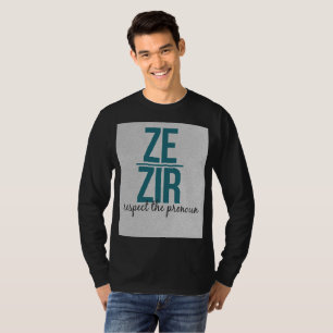 T-shirt Chemise de pronoms de Ze Zir