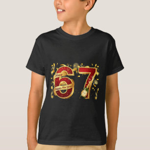 T-shirt Chemise de pyjama de fête du Nouvel An 67 6 7 Mème