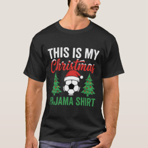 T-shirt Chemise de pyjama de Noël de football