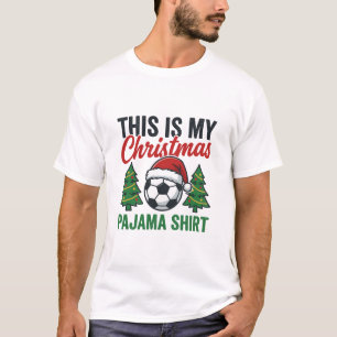T-shirt Chemise de pyjama de Noël de football
