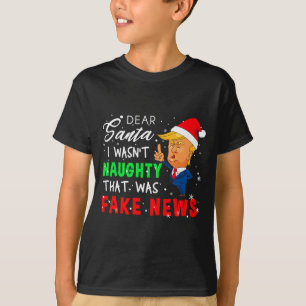 T-shirt Chemise de pyjama de Noël Trump Cher Père Noël