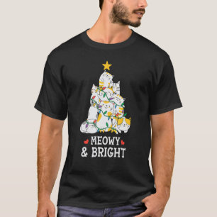 T-shirt Chemise de pyjama MY MEOW CATS CHRISTMAS TREE drôl