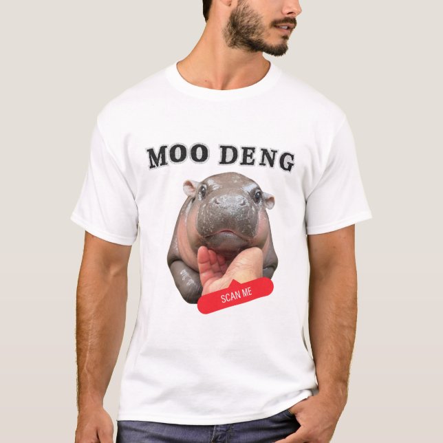 T-shirt Chemise de rap Bootleg Moo Deng | Moo Deng Shirt (Devant)