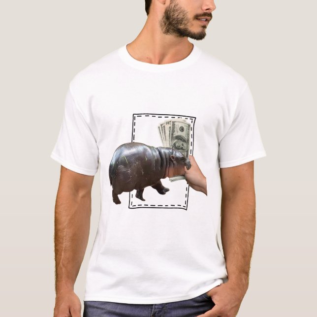 T-shirt Chemise de rap Bootleg Moo Deng | Moo Deng Shirt (Devant)