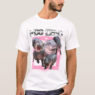 T-shirt Chemise de rap Bootleg Moo Deng   Moo Deng Shirt