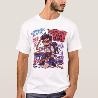 T-shirt Chemise de retour de l'élève de Samurai à l'école