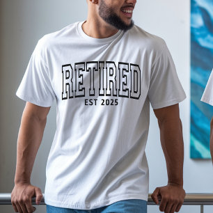 T-shirt Chemise de retraite personnalisée 2025 cadeau de l
