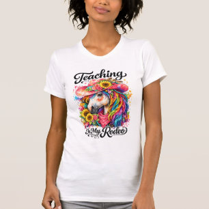 T-shirt Chemise de Rodeo pour Enseignant, Tee Florale de C