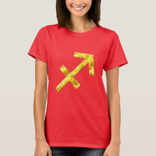 T-shirt Chemise de rouge d'or de Sagittaire