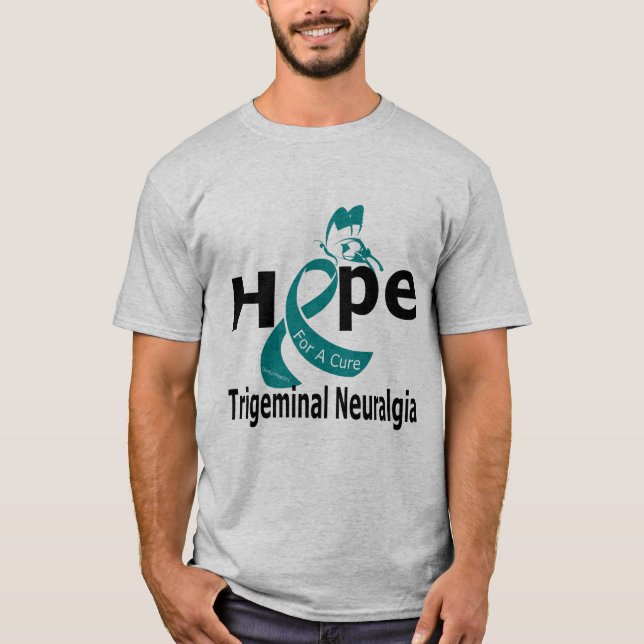 T-shirt Chemise de ruban d'espoir de névralgie faciale (Devant)