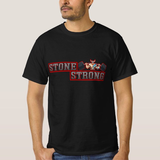 T-SHIRT CHEMISE DE SALLE DE SPORT EN PIERRE FORTE (Devant)