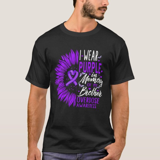 T-shirt Chemise De Sensibilisation À La Surdose De Drogue, (Devant)