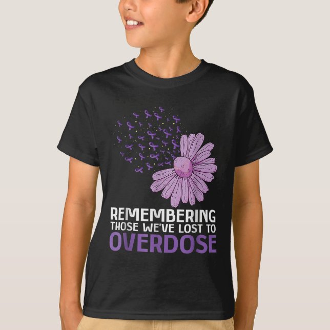 T-shirt Chemise De Sensibilisation À La Surdose En Mémoire (Devant)