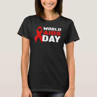T-shirt Chemise de sensibilisation au VIH/sida - Ruban rou