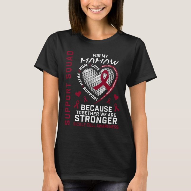 T-shirt Chemise de sensibilisation aux cellules de faucill (Devant)