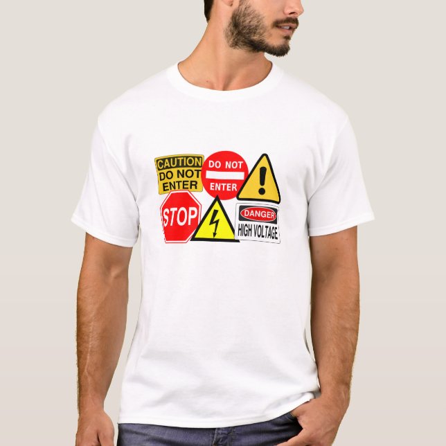 T-shirt Chemise de signalisation - choisissez le style et (Devant)
