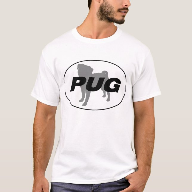 T-shirt Chemise de silhouette de carlin (Devant)