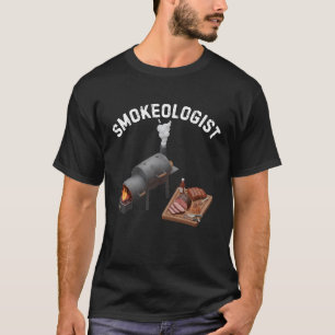 T-shirt Chemise de Smokeologist Humour BBQ Viande Fumée Dr