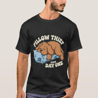 T-shirt Chemise de sommeil drôle pour chien Pillow Thief P