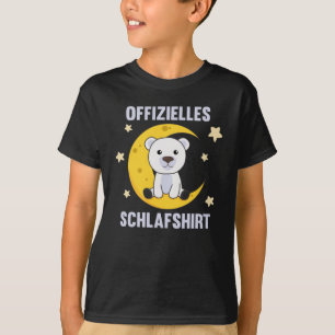 T-shirt Chemise de sommeil officielle Polar Ours Lune Étoi