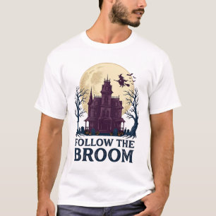 T-shirt Chemise de sorcière de maison hantée Gravure Hallo