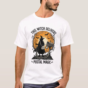 T-shirt Chemise de sorcière postale Halloween vintage fact